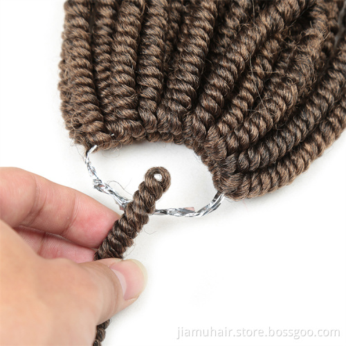 Spring Twist Hair Pretwisted 14-18 inch Bomb Twist Fluffy Synthetic Pre looped Passion Twist Crochet Braids 24 Root
